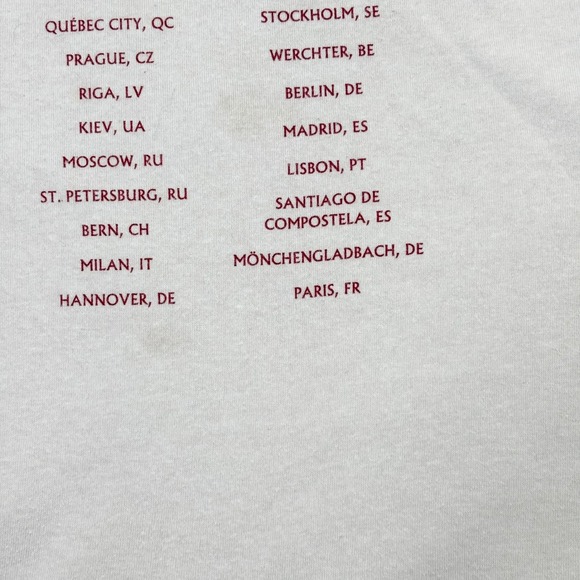 Imagine Dragons Mercury World Tour 2022 Crewneck Sweatshirt Medium Beige Stains - Picture 9 of 12